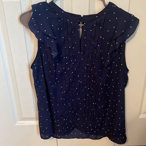 Ruffle sleeve, shirt sleeve blouse